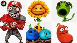 Como Hacer a PLANTAS vs ZOMBIES! (Girasol, All Star, Lanzaguisante, Frijol) Plastilina | PlastiVerse