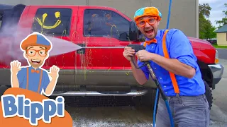 Blippi Washes A Truck! | Trucks For Kids | Educational Videos For Toddlers