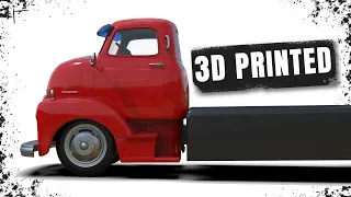 3d printed diecast car Custom truck hauler cab over engine COE | ITman3D