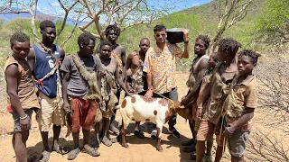 Cooking Goat ￼In the Forest with Hadzabe people of Tanzania in Africa