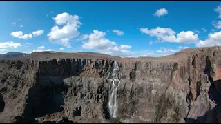 Водопад "Принцесса", 76 метров, плато Путорана.