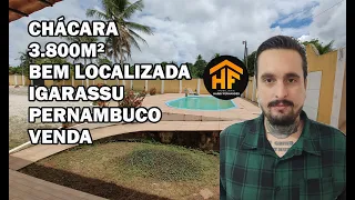 Chácara3.800m² bem localizada a 5km em Igarassu, Pernambuco VENDA (PREÇO NA DESCRIÇÃO)