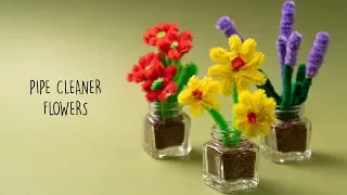 3 Easy Flowers using Pipe Cleaners | Pipe Cleaner Craft