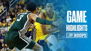 Michigan State at Michigan | Highlights | Big Ten Men's Basketball | Feb. 17, 2024