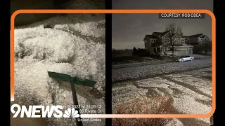 Hail rains down in northern Colorado