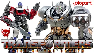 Transformers Rise Of The Beasts RHINOX Yolopark Model Kit + ROTB Optimus Prime Accessories Review