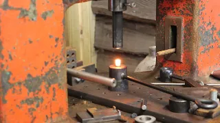 Making a rivet with a Sweeney and Blocksidge No.10 Fly Press