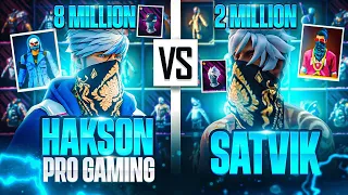 SATVIK VS HAKSON PRO GAMING 🔥 COLLECTION VERSES OF THE YEAR - GARENA FREE FIRE || HAKSON OFFICIAL ||