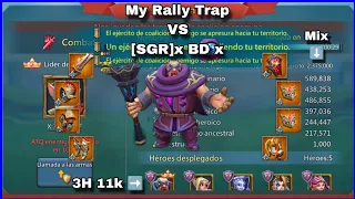 Lords Mobile - My Rally Trap VS [SGR]x BD x full astralitas 12 + 3 Héroes 11k en Rally mix