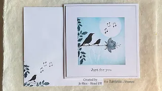 Singing Birds, Just For You by Jo Rice #laviniastamps #kuretake