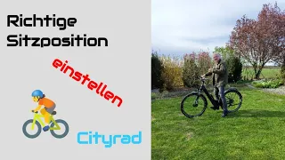 Cityrad Fischer Cita 8.0i  Sitzposition einstellen am Tiefeinsteiger  #ebike#citybike