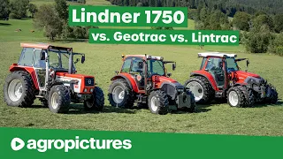 Lindner Traktoren im Vergleich bei der Heuernte: Lindner 1750 vs. Geotrac 93 vs. Lintrac 100