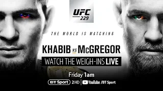 Live: UFC 229 weigh-ins - Khabib v McGregor