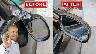 How to repair a broken car mirror