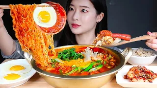 ASMR SPICY SAUSAGE STEW ❤️ARMY STEW! 7 KINDS OF SAUSAGES MUKBANG EATING SHOW