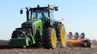 John Deere 8530 Working in The Field Ploughing w/ 6-Furrow Kuhn Vari-Master 183 | DK Agri