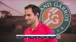 Roger Federer on being voted as the GOAT