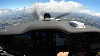 TECNAM P2010 TDI DESCENT THRU THE CLOUDS & VECTORS FOR THE ILS @ YMEN