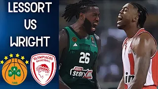 Epic duel Moses Wright - Mathias Lessort | Panathinaikos - Olympiacos