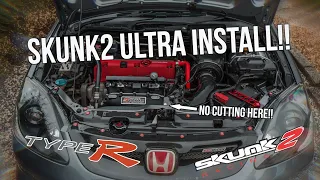 Full Skunk2 Ultra Street Inlet Manifold Install On My Civic Type R EP3!! How To