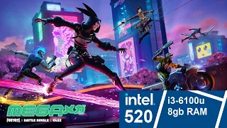 Fortnite Test in Intel HD 520 - i3 6100u 2.3ghz - 8gb ram - SSD