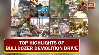 Take A Look At The Top Highlights Of Bulldozer Demolition Drive In Jahangirpuri | Delhi Riots