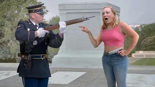 Karen Tries To Mess With The Tomb Guard.. (BIG MISTAKE)