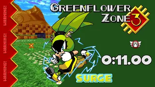 SRB2 v2.2.10 - Greenflower Zone 3 in 0:11.00 (Surge)