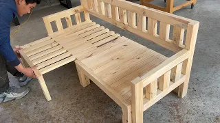 Smart Woodworking Project For Small Space // How to Make a SOFA That Turns Into a BED