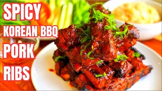 FINGER LICKING GOOD! 🌶SPICY Korean BBQ Pork Ribs | SPICY PORK Galbi (매운 돼지 갈비)