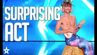 HILARIOUS ! Téo Lavabo performs comedy song in MERMAID on France's got talent !