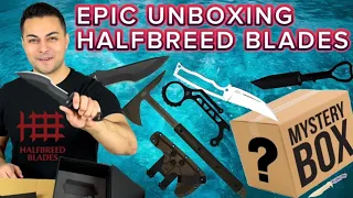UNBOXING An EPIC CRATE of KNIVES and AXES from Halfbreed Blades! Everyday Carry & Self-Defense Tools