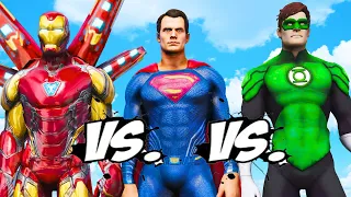 IRON MAN vs SUPERMAN vs GREEN LANTERN - Epic Superheroes Battle