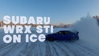 Drift on ice lake - Subaru Impreza WRX STI 2016 SNOW