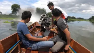 700 HP!! Diesel Turbo 120+PSI Boost Longtail Thai Riverboats speeds of 150+km/h