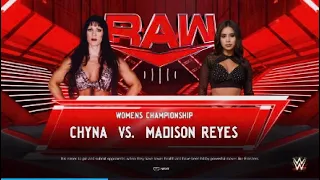 WWE Raw| Chyna vs Madison Reyes: Women's championship match WWE2K24