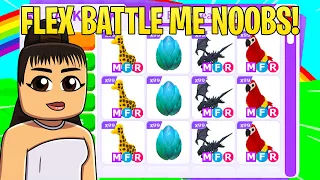 ARIANA GRANDE FLEX BATTLES NOOBS! (Adopt me)