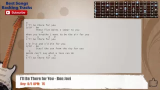 🎸 I'll Be There for You - Bon Jovi Guitar Backing Track with chords and lyrics