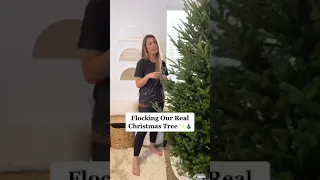 DIY How To Flock Christmas Tree #shorts Modern Home Decor Christmas 2020 TikTok