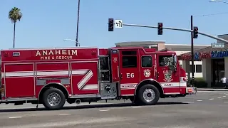 Anaheim Fire and Rescue Ambulance 6 and Engine 6 Responding