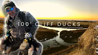 We Climbed Down a 100' Cliff to Find This EPIC Mallard Hole