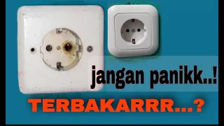 Cara ganti sendiri  colokan/stopkontak listrik yg kebakar