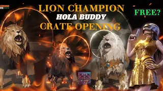 SHER COMPANION IN LION BUDDY LUCKY SPIN /BEST COMPANION EVER🤯#bgmi HOLA BUDDY CRATE❤️