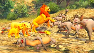 The Lion King family makes an ambush on the hyenas (Short Cinematic Movie)