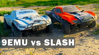 Сравнение Remo Hobby 9EMU и Traxxas Slash, плюсы и минусы моделей. Разница в скорости.