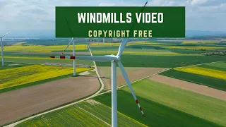 Windmills Copyright Free Video Compilation Part 1 || Copyright Free Music||