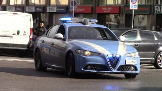 CARABINIERI IN SIRENA + ALFA TONALE POLIZIA DI STATO IN SIRENA (Milano)