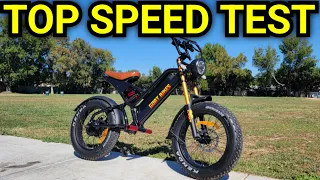 Billy Goat Full Suspensions Ebike 1000W with No Pedals  Top Speed Test