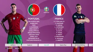 PES 2021 Gameplay EURO 2020 | Portugal vs France