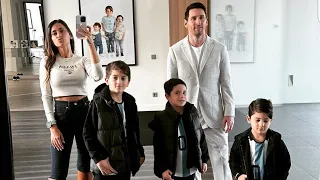 Lionel Messi & Antonela Roccuzzo & their children Thiago, Mateo & Ciro beautiful moments